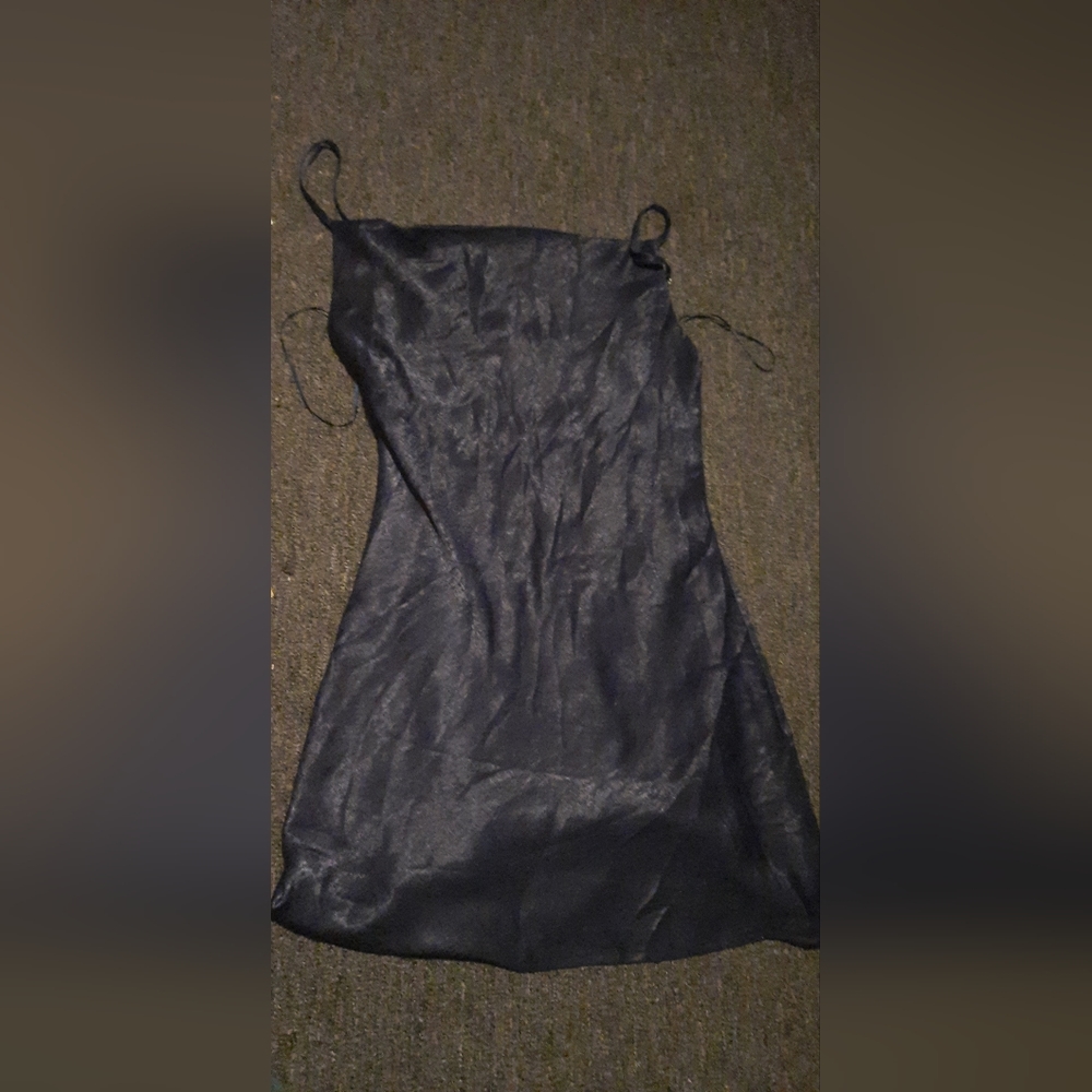 Navy silk slip dress material